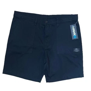 Tony Hawk Men's 38 Twill Fixed Black 8” Cotton Stretch Shorts NWT - Picture 1 of 8