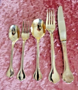 Robbe & Berking -  Menue Best. - Set - Glücksburger Faden - Silber 150 - 5 tlg. - Picture 1 of 1