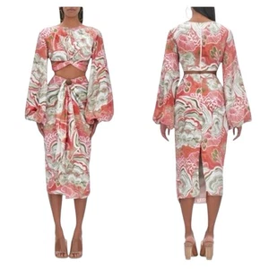 Andrea Iyamah New Behati Pilz bauchfreies Oberteil und Rock Set Größe Medium - Bild 1 von 8