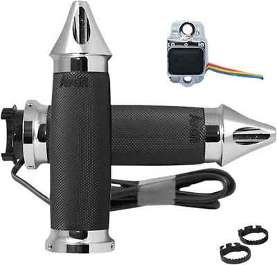 Avon Heated Grips Custom Contour Spike Chrome Yamaha Royal Star XVZ1300 96-13 - Image 1 of 3