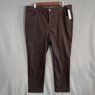 Pantalones de mezclilla para mujer Chico So Slimming Girlfriend pierna ajustada al tobillo talla 14R marrón nuevos con etiquetas Foto 1 de 4