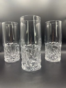 TIFFANY & CO Corte Roca Highball Vidrio Plomo Cristal 6 1/2" Alemania Juego De 3 Leer - Imagen 1 de 6