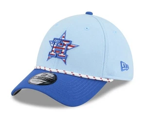 New Era Light Blue/Blue Houston Astros 2025 Fourth of July 39THIRTY Flex M/L - Picture 1 of 6