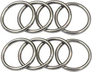 DGOL 24pcs 1-1/2" Welded O Ring Stainless Steel Round Buckles 1-1/4" ID - Picture 1 of 4