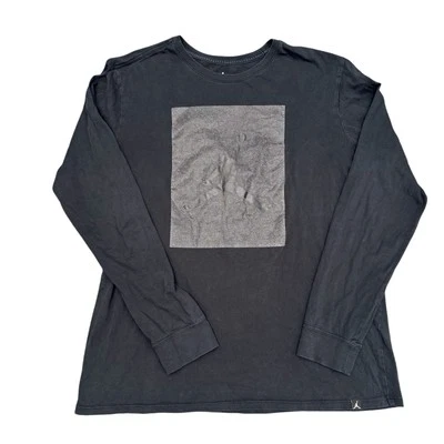 Camiseta Air Jordan Jumpman Logo Para Hombre XL Negra Manga Larga Serigrafía Cuello Redondo Foto 1 de 4