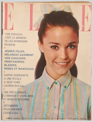 'ELLE' FRENCH VINTAGE MAGAZINE PRET A PORTER ISSUE SOPHIE COVER 3 FEBRUARY 1966 - Image 1 of 4