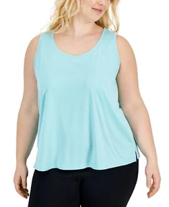 ID Ideology Plus Size Solid Essentials Tank Top Women's 1X Ocean Sight Pullover - Picture 1 of 13