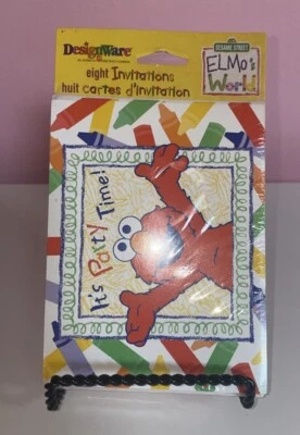 2001 ELMO вечеринки приглашения карты - 8 упаковка новый - Изображение 1 из 2