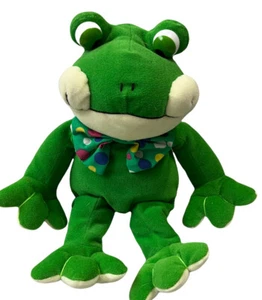 Walmart Green Frog 12” Plush Stuffed Animal With Bow Tie Easter - Picture 1 of 5