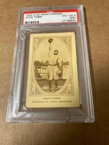 1922 E120 American Caramel John Tobin St. Louis PSA 4 (MK) - Picture 1 of 2