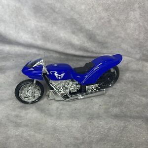 Motor Max Iron Choppers 1:18 Blue Diecast Motorcycle Drag Bike Street Bike Loose