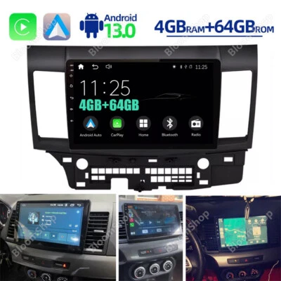 For 2007-2012 Mitsubishi Lancer Android 13 Car GPS Radio Carplay Stereo BT 64GB - Image 1 of 4