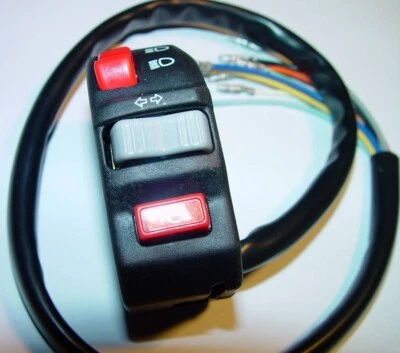 Intermitente BSA, Triumph, Norton, OIF, UNIVERSAL, haz alto/bajo, bocina, interruptor de barra de 7/8" Foto 1 de 4