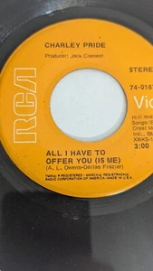 Charley Pride Brand New Bed of Roses Offer You Me  7" 45 RPM Vinyl No Skips VG+ - Picture 1 of 2