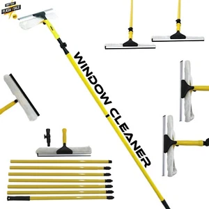 Kit limpiador de ventanas extensor telescópico grande limpiador de ventanas vidrio escobilla - Imagen 1 de 5
