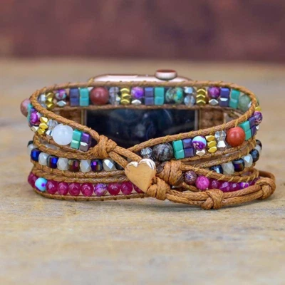 42/44/45/49mm Handmade Boho Watch Band Strap for Apple iWatch Series 8 7 6 5 4 3 - Image 1 of 4