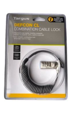 Targus Notebookschloss DEFCON Laptop Spiralkabelschloss - Bild 1 von 3
