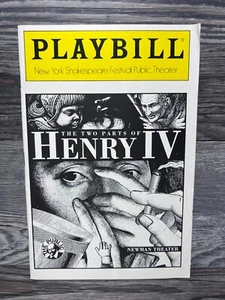 ENRY IV, PLAYBILL, MARZO 1991, NY SHAKESPEARE FESTIVAL TEATRO PUBBLICO - Foto 1 di 7