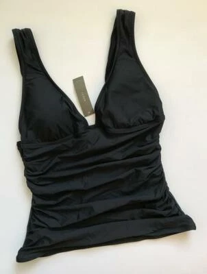 NUEVO J Crew $65 Tankini Acanalado Top Talla XS Carbón Oscuro B6767 Traje de Baño Playa Foto 1 de 4