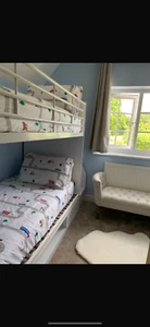 children bunk bed with mattress white deluxe with staircase storage and drawers - Picture 1 of 11