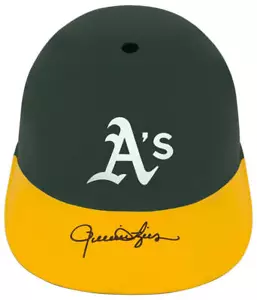 Rollie Fingers Signed Oakland A's Souvenir Replica Batting Helmet (SCHWARTZ COA) - Picture 1 of 1