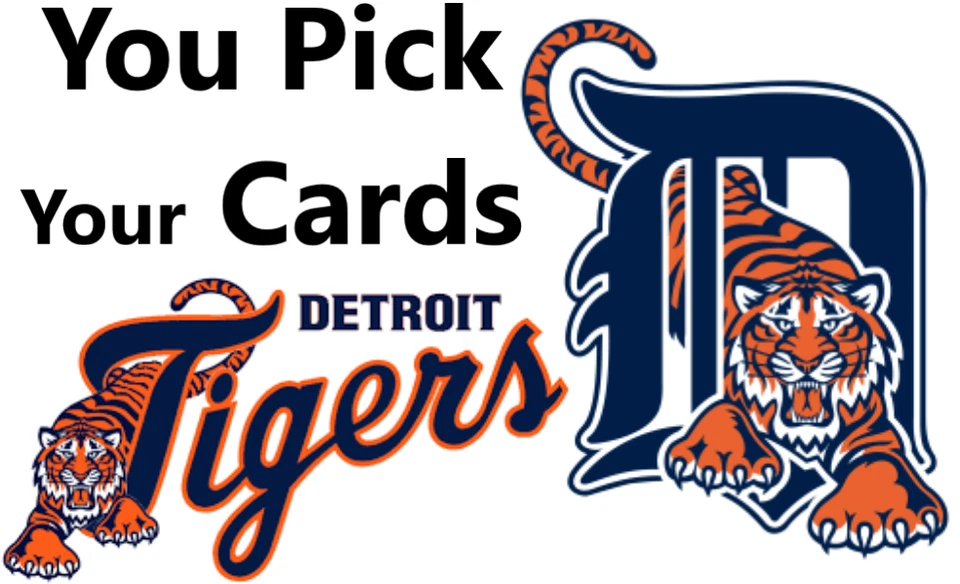 You Pick Your Cards - Detroit Tigers Team - MLB Baseball Card Selection A - Image 1 of 1