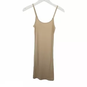 Hem & Thread Medium Nude Beige Long Length Camisole Tank - Picture 1 of 6