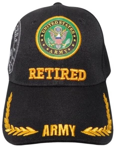 Gorra de béisbol negra con sello del ejército de los Estados Unidos retirada / gorra de béisbol (LICENCIA) - Imagen 1 de 7