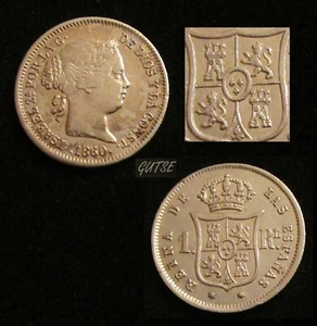 ESPAÑA, 608-ISABEL II, 1 REAL 1860, MADRID, PLATA, XF. - Imagen 1 de 1