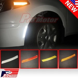 4x Universal Front Rear Fender Side Marker Safety Reflector Sticker Tape Decal x - Picture 1 of 9