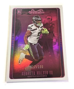 Seahawks Kenneth Walker III Mint 2022 Panini Studio Pink Parallel RC #17/199 - Picture 1 of 1