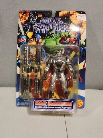 Marvel Universe: War Machine with Missile Launching Action by Toy Biz 1996 RARE Cover