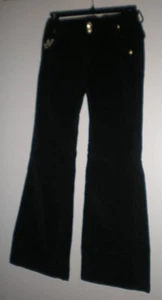 Girls Black Pants with Gold Filigree and Crystals by Jolt – Size 10 - Picture 1 of 4