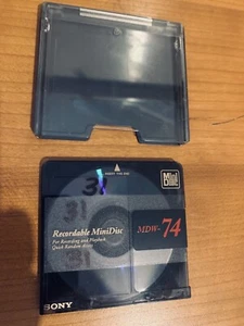 1  Sony MDW-74 MiniDisc 74 minute Minidisc  Black - Red Letters - Picture 1 of 5