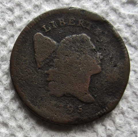 1795 1/2C BN Liberty Cap Half Cent Rare Key Date Lettered Edge Pole Fine Detail Cover