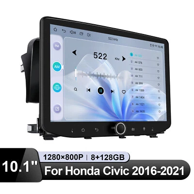 DSP 10.1 inch CarPlay Radio Android 13 Infotainment System For 2016+ Honda Civic - Image 1 of 4