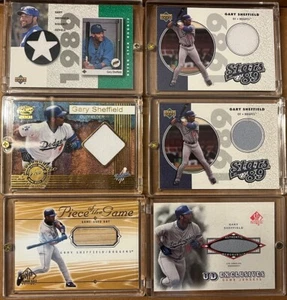 Lotto 20 carte Gary Sheffield gioco anni 2000 usato Bat Ball Jersey Dodgers Braves Marlin - Foto 1 di 8