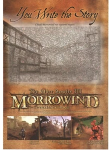 The Elder Scrolls III Morrowind Pubblicità  Italian Magazine Advertising 30x20 - Imagen 1 de 2