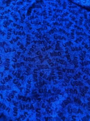 Material/Fabric 2 yds & 9"  x 42" USA on Blue Cotton 2006 David Textiles - Image 1 of 4