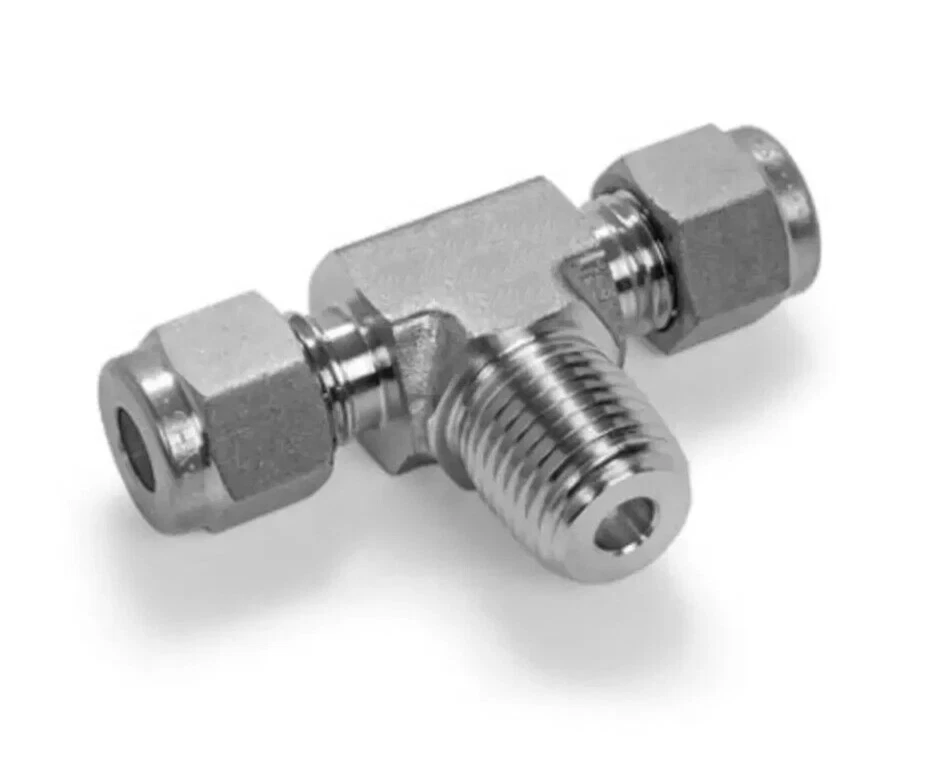 3/4 x 3/4 Tube x 3/4 MNPT 316ss Male Branch Tee Fitting Ham-Let 772LSS3/4X3/4 - Image 1 of 2