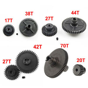 38T-70T Main Reduction Gear 17T-27T Motor Gear For Wltoys 1/18 1/14 1/10 RC Car
