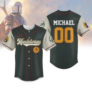 Camiseta deportiva de béisbol personalizada Star Wars Mandalorians regalo día del padre - Imagen 1 de 3