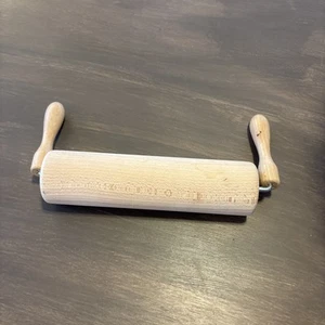 Swedish Wood Rolling Pin With Vertical Handles New - Picture 1 of 7