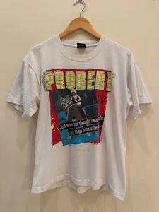 Vintage 1990 Bob Probert Detroit Red Wings NHL T-Shirt Screen Stars Best L USA - Picture 1 of 5