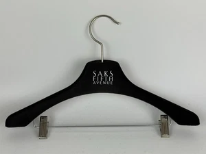 Large Saks Fifth 5th Avenue Ave Velvet Black MCM Coat Clothes Suit Fur Hanger - Picture 1 of 2