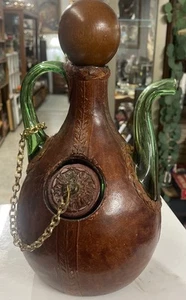 Vintage Italian Handblown Glass Wine Decanter with Ice Pocket - Picture 1 of 8