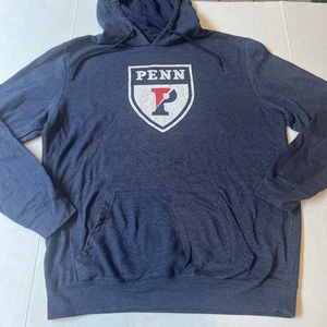 NWOT U of Penn UPenn Quakers Distressed Crest Logo Sweatshirt Hoodie Large NCAA - Picture 1 of 11