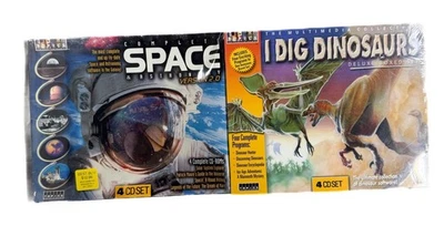 NEW Space & Astronomy 2.0 & I Dig Dinosaurs Deluxe 4 CD ROM Topics Entertainment - Image 1 of 3