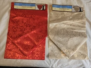 Runner da tavolo collezione Home lotto di 2 rosso e oro 12 pollici x 72 pollici  - Foto 1 di 12