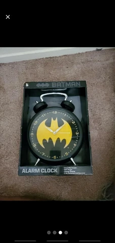Accutime Batman Large Desk Alarm 11.5” Clock NIB. DC Comics Warner Bros Cover